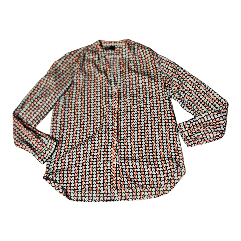 Gap Small Hearts Long Sleeve Button Up Shirt